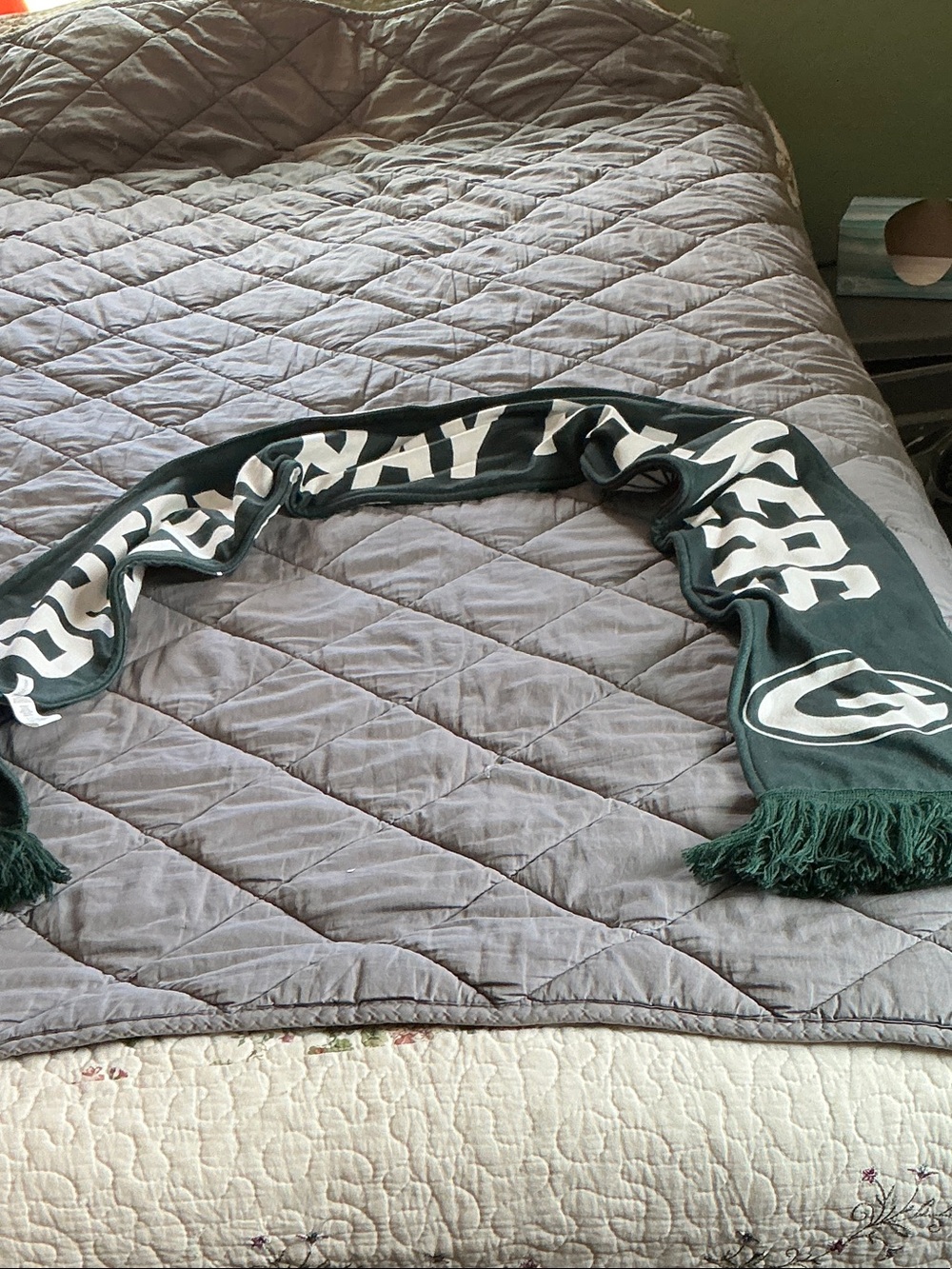 Green Bay Packers Graphic Fringe Men's Scarf